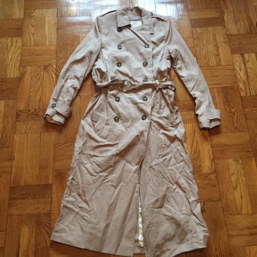 Pull&Bear special edition long cream tan trench coat - Picture 2 of 6